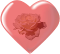 Love heart with rose